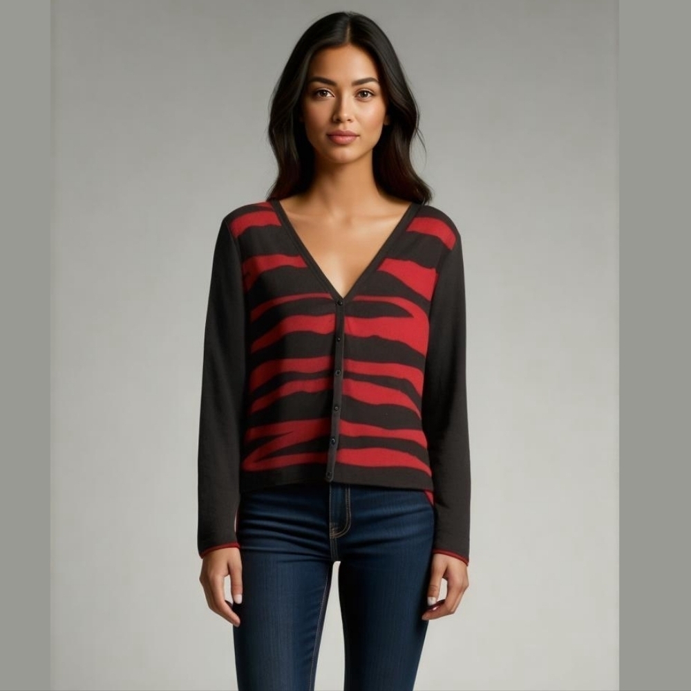 Rachel Zoe Animal Print Cardigan | Size: XL NWT